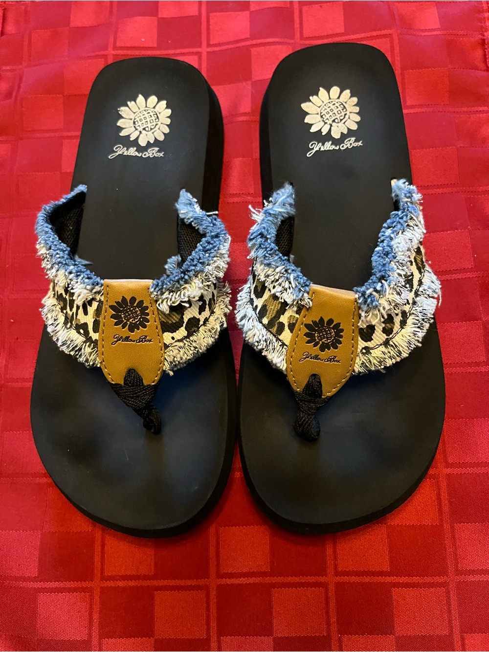 Yellow Box flip flop sandals